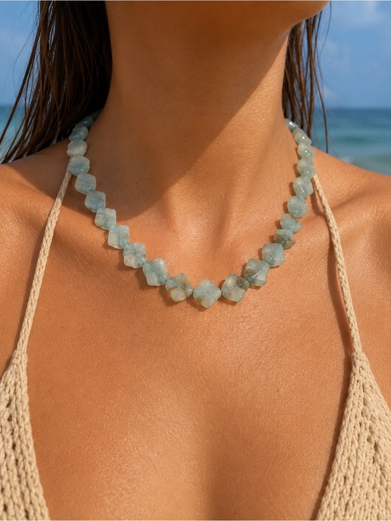Venus and Vulcan Jewelry - Aquamarine Square Jewelry - Made To Order